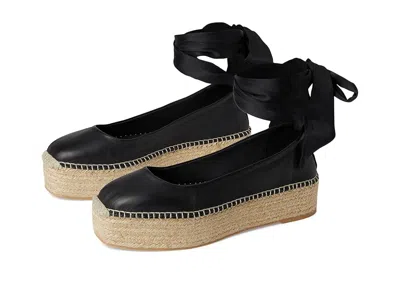 Free People Starboard Wrap Espadrille In Black