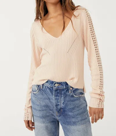 Free People Starlight Tunic Sweater In Hushed Grain In Multi