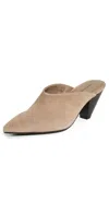 Free People Stellar Mules Faded Saddle Suede In Neutral