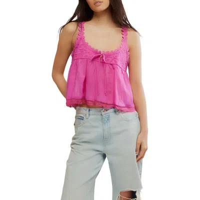 Free People Stevie Lace Accent Cotton Camisole