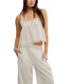 Free People Stevie Lace Tank Top In Ivory In White