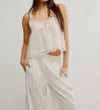 Free People Stevie Lace Tank Top In Ivory