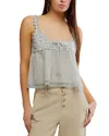 Free People Stevie Lace Accent Cotton Camisole