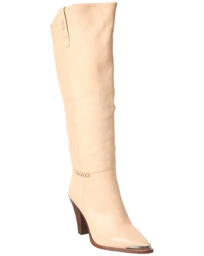 Free People Stevie Leather Knee-high Boot In White