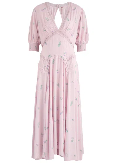 Free People Still In Love Floral-print Maxi Dress In Pink