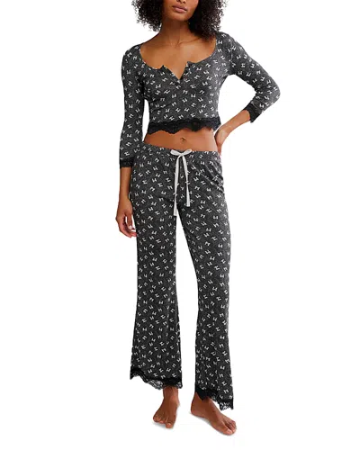 Free People Stolen Dance Sleep Set In Black