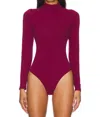Free People Straps In The Back Bodysuit In Wine Combo In Multi