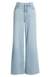 Free People Stride High Waist Wide Leg Jeans In Blue