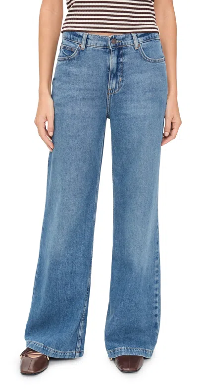 Free People Stride Jeans Walk Away In Blue