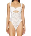 Free People Strike A Pose Bodysuit In White