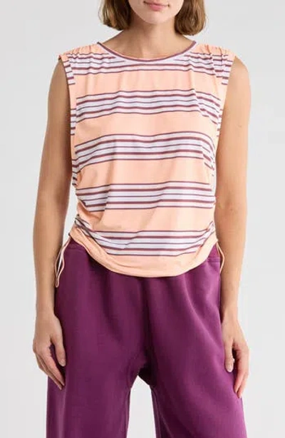 Free People Stripe Sport Mode Muscle T-shirt In Multi