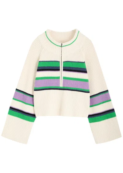 FREE PEOPLE FREE PEOPLE STRIPED COTTON-BLEND JUMPER
