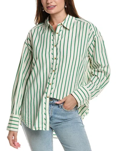 Free People Striped Varsity Vibes Shirt