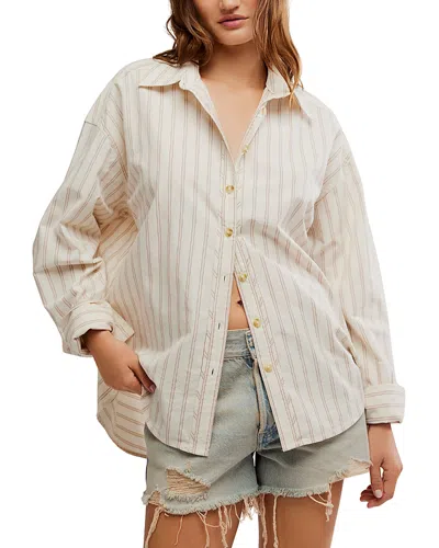FREE PEOPLE STRIPED VARSITY VIBES SHIRT