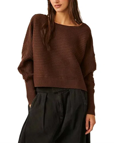Free People Sublime Oversize Pullover Sweater In Brown