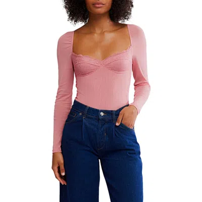 Free People Suddenly Fine Bodysuit In Multi