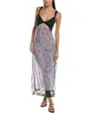 Free People Suddenly Fine Maxi Slip Dress In Purple