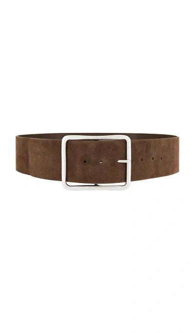 Free People Suede Hex Hip Belt In Brown