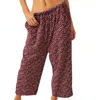 Free People Sugar Dreams Sleep Pants In Wine Combo In Multi