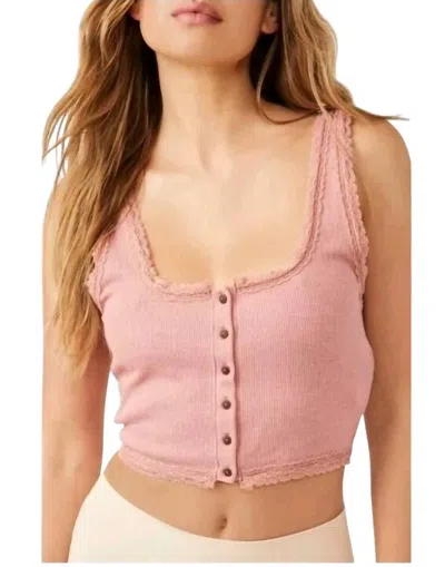 Free People Sugar Dreams Tank Top In Smoke Rose In Multi