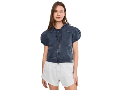 Free People Summer Sweatshirt Women's Sweatshirt Night Shadow: Sm (women's 4-6) In Blue