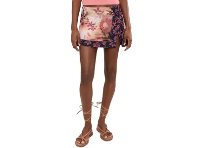 Free People Sun Soaked Sarong Mini Skort In Moonlight Combo
