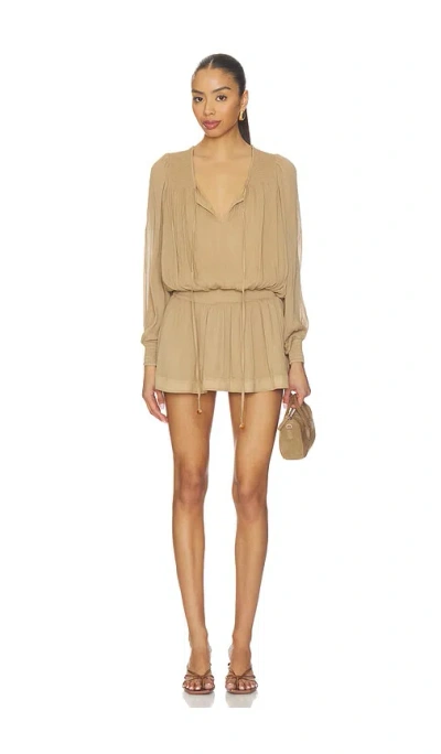 Free People Sunbeam Mini Dress In Brown