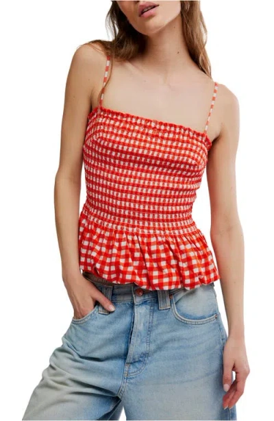 Free People Sundance Tank Top In Red Combo In Multi