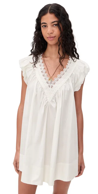 Free People Sundazed Mini Dress Sugar Swizzle In Neutral