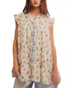 Free People Sundown Print Tunic Dress In Ivory Combo