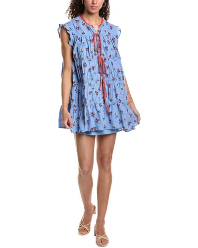 Free People Sundown Mini Dress In Blue