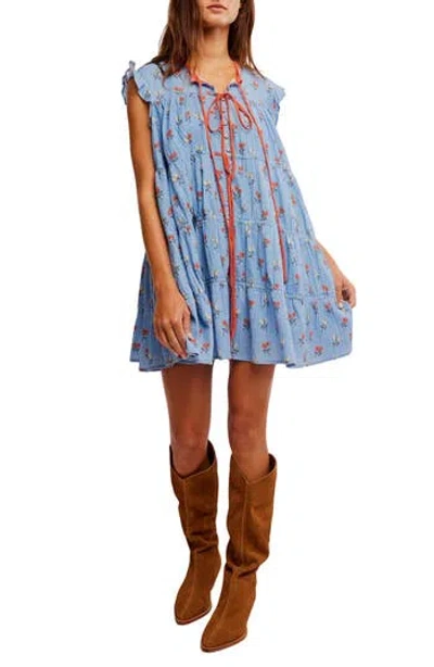 FREE PEOPLE FREE PEOPLE SUNDOWN PRINT TUNIC DRESS