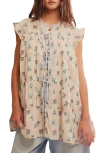 Free People Sundown Print Tunic Dress In Ivory Combo