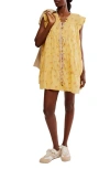 Free People Sundown Print Tunic Dress In Sunshine Combo