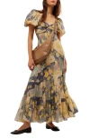Free People Sundrenched Floral Tiered Maxi Sundress In Multi