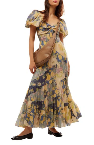 Free People Sundrenched Floral Tiered Maxi Sundress In Multi