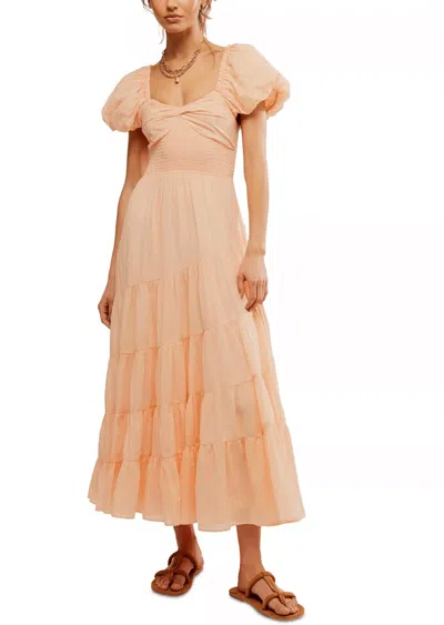 Free People Sundrenched Maxi Dress In Almost Apricot In Neutral