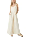 FREE PEOPLE SUNDRENCHED WIDE LEG OVERALLS