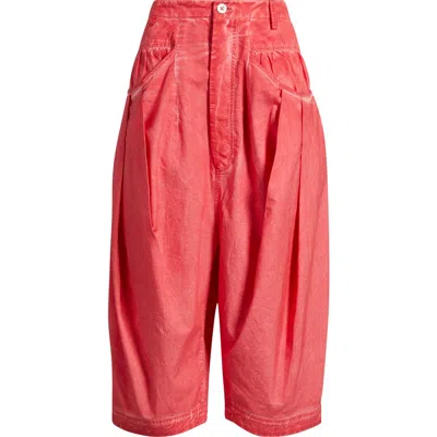 Free People Sundry Crop Cotton Pants In Red
