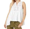 Free People Sunkissed Sleeveless Top In Ivory In Multi