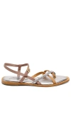 Free People Sunny Days Ankle Strap Sandal In 混银色