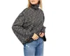 Free People Sunny Days Wide Sleeve Turtleneck Top In Night Star In Multicolor In Black