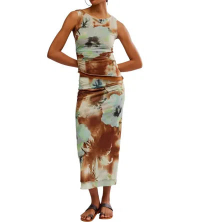 Free People Sunset Mesh Maxi Skirt In Multi