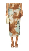 Free People Sunset Mesh Maxi Skirt In Multi In Multi