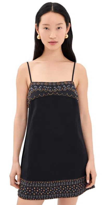 Free People Sunspell Mini Dress Black Combo