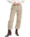 Shop Free People Super Sonic Printed Slim Pant In White