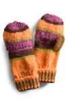 Free People Super Stripe Pop Top Mittens In Multi