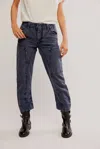 Free People Supersonic High Waist Slim Crop Jeans In Multi
