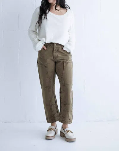 Free People Supersonic Slim Pants In Laurel Oak In Multi