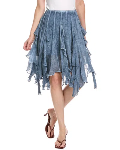 Free People Susanna Midi Skirt In Blue